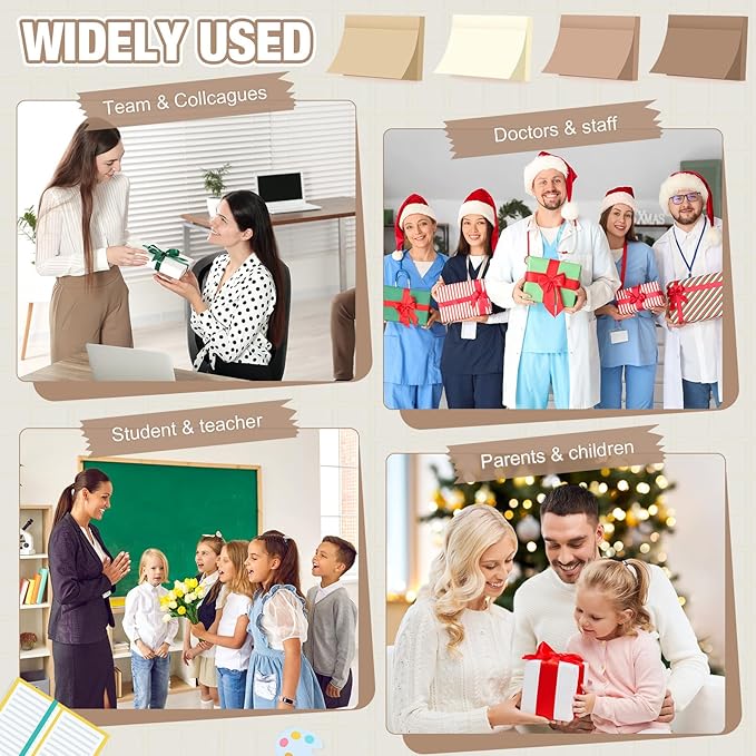 Fainne 8 Pack Sticky Notes Bulk Back to School Supplies Self Stick Note Pads Paper Memo for Office First Day of School Student Teacher Essentials (3 x 5 Inch,Dark Color)