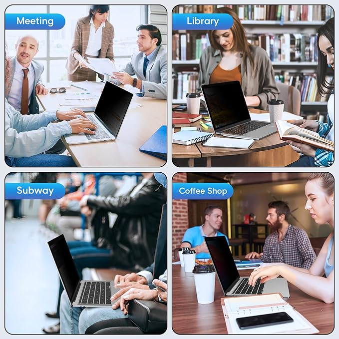 Yamaya 14 Inch Laptop Privacy Screen, Removable 16:9 Aspect Privacy Filter Screen Protector, Anti Peeping