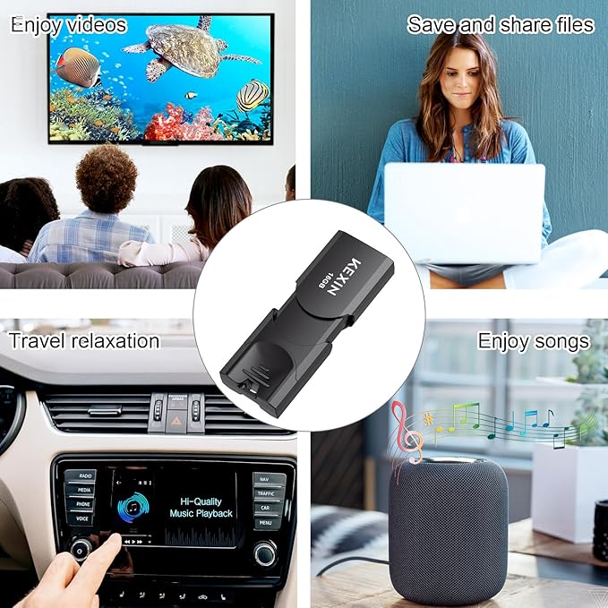 KEXIN 16GB Flash Drive 10 Pack Thumb Drive USB 2.0 Flash Drive Memory Stick USB Data Storage Jump Drive (16GB, Black)