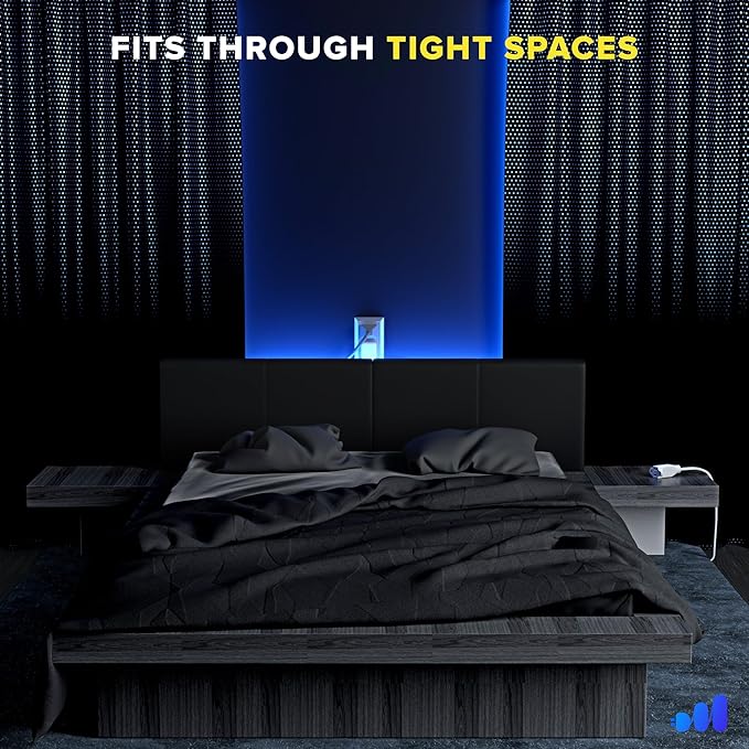 Maximm Extension Cord Heavy Duty (50 Feet) Flat Wire 3-Prong Flat Plug, 14 AWG Power Cord - UL Certified, White, Ideal for Home and Office Use, Appliances, Electronics, Power Tools