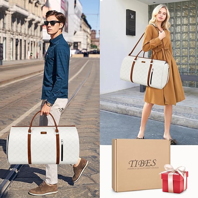 4pcs Convertible Garment Duffel Bag for Travel - 50L 2-in-1 Carry On Weekender Overnight Bag with Toiletry Bag, Fits Suits & Dresses, Trolley Sleeve, Hanging Suit Compartment, Waterproof Shoe Pocket