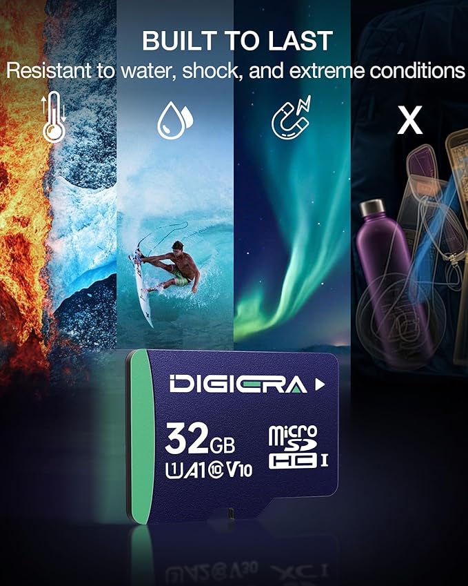 32GB CT100 microSDHC UHS-I Memory Card with Adapter - up to 100MB/s, C10, U1, V10, Full HD, A1, Micro SD Card for Smartphones, Tablets, Cameras, Gaming Consoles, and Drones (5 Pack)