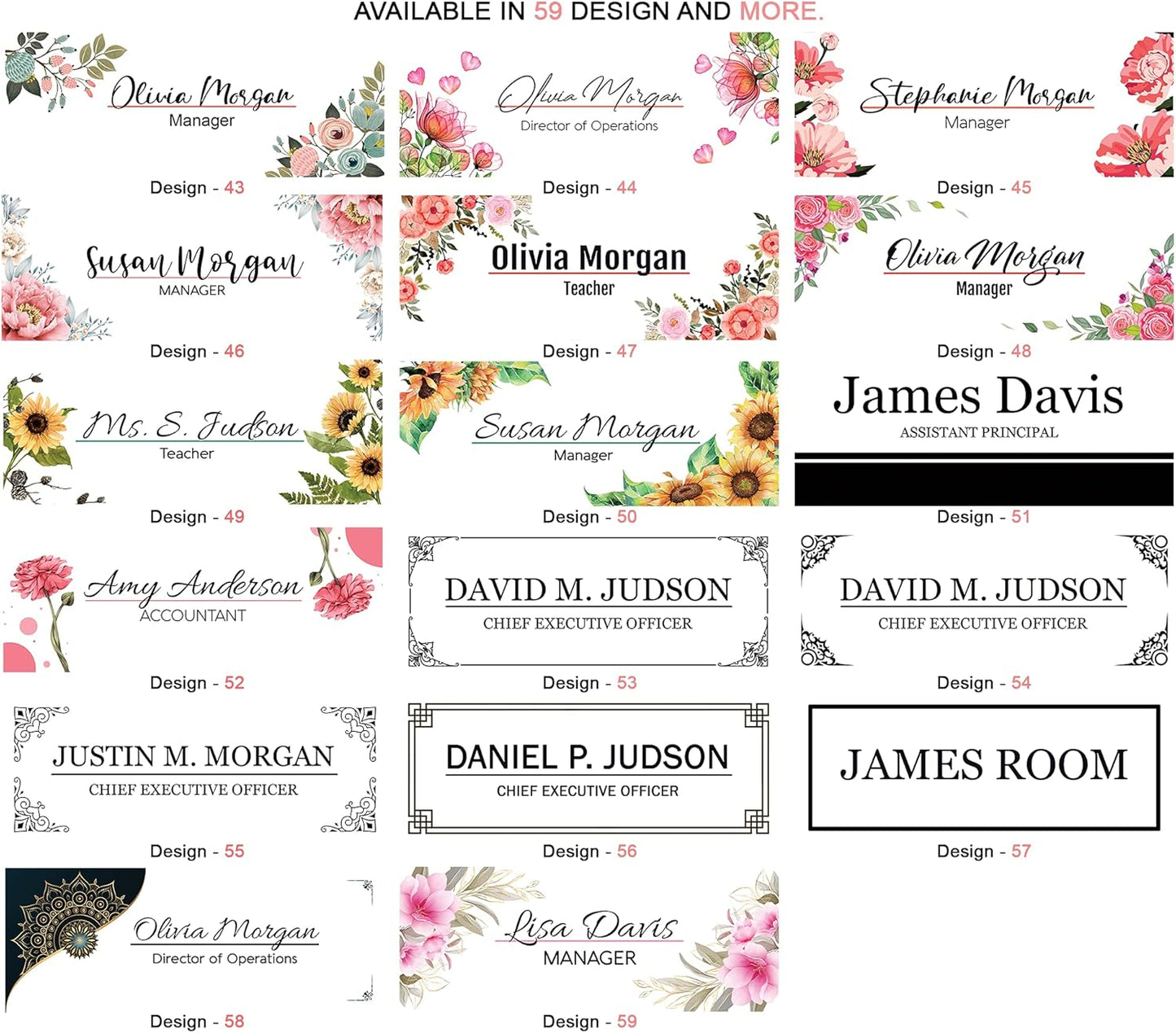 Personalized name plate for desk Nameplate sign Modern office business decor Executive desk organize school Desk name sign (8"x2.5")