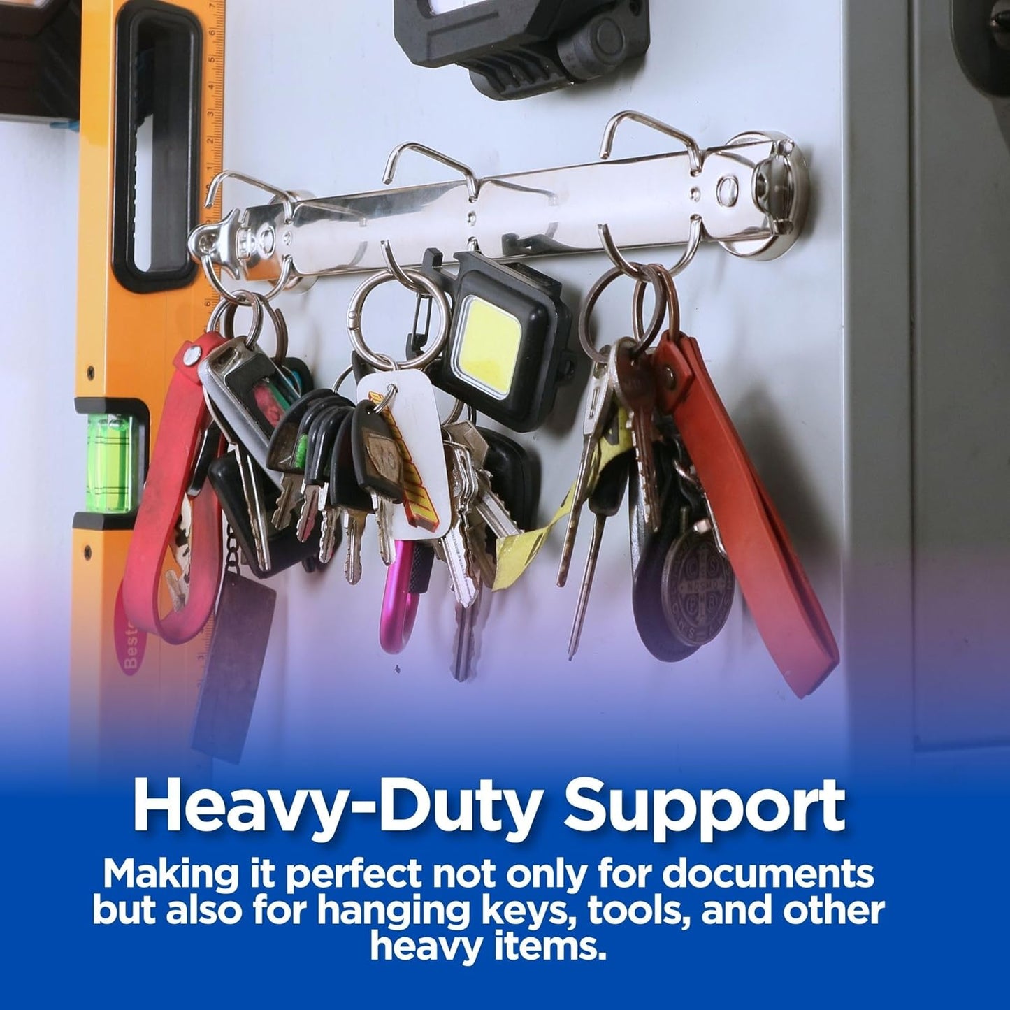 Magnetic Ring Binder Locking Mechanism, 1" D Shaped Rings, 25 Pack - for Hanging 8.5" x 11" Sheets, 225 Sheet Capacity, 50 Protectors Included