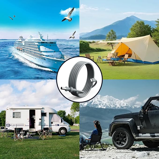 OTPEIR Starlink Mini DC Power Cable, Power Cord for Starlink Mini Accessories, Waterproof Outdoor 18AWG Durable Cable,Gray (C-DC 16.4FT)