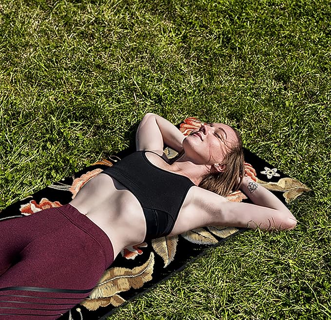 nuveti Yoga Mat Print Extra Thick TPE Non Slip Fitness Exercise Mat with Carrying Bag,72"x24" Extra Thick 6MM Exercise & Workout Mat for Yoga, Pilates Fitness and Floor Exercises