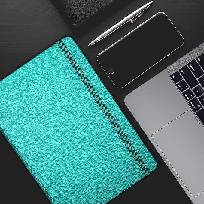 Undated Daily Planner – 1-Year B5 Productivity Organizer with Two-Page Weekly Spread, Goal Setting, Habit Tracker, Weekly & Monthly Pages – Hardcover Time Management Notebook (Turquoise)