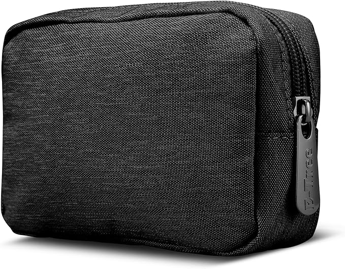 E-Tree Cute Small Pouch, Makeup Cosmetic Bag,Make up Bag for Purse,Toiletry Zipper Pouch,Tech Bag,Electronic Organizer Travel Case,Storage Pouches for Organization Black