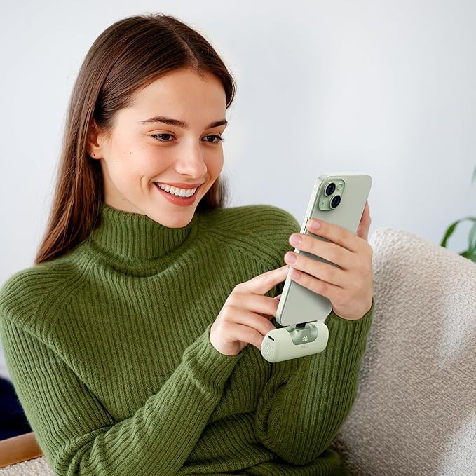 iWALK Portable Charger 5500mAh Next-Gen Small Power Bank 22.5W Fast Charging Battery USB-C Portable Phone Charger for iPhone 17/16/15 17 Plus 17 Pro Max iPad, Samsung Galaxy S25 S24 S23 Android, Green