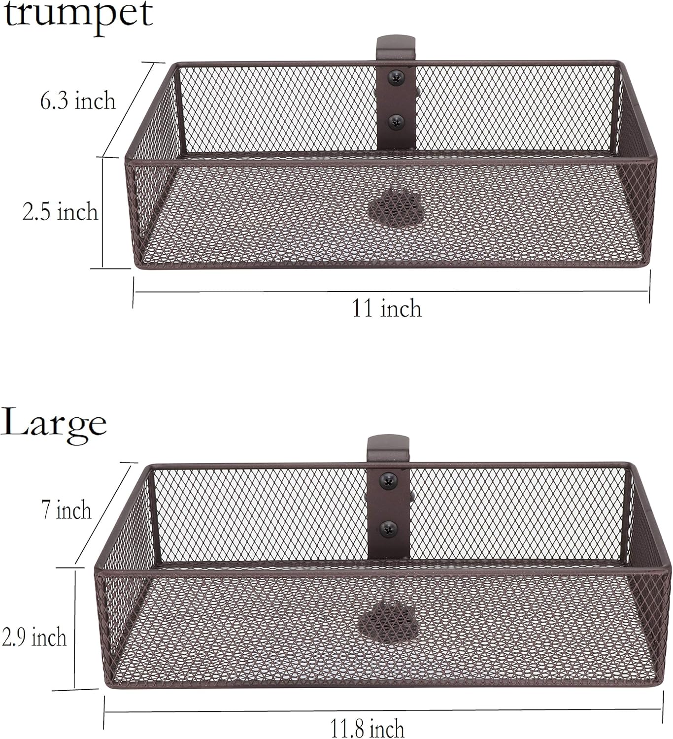 Clip-on Drawer organizers (2 pack), desk organizer, can be clipped around the table to store small items (Bronze Gold)