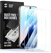 SMARTDEVIL 3 Pack Screen Protector for iPhone 13 Pro Max/14 Plus, Bubble-and-Dust-Free Box, HD Tempered Glass, Military Grade Shatterproof & Ultra Durable, Easy Installation