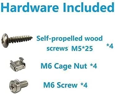 2 Pack of 1U Folding 19 Inches Cold Rolled Steel Wall Mountable Simple Vertical Rack and Networking Euipment Rack Including Hardware for Assembly (2)