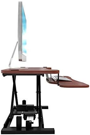 VERSADESK® PowerPro™ 36” x 24” Standing Desk Converter | 7.75” - 23.5” Electric Height Adjustable Sit to Stand Desk Riser w/ Keyboard Tray & USB Hub - Ergonomic Workstation for Home & Office, Cherry