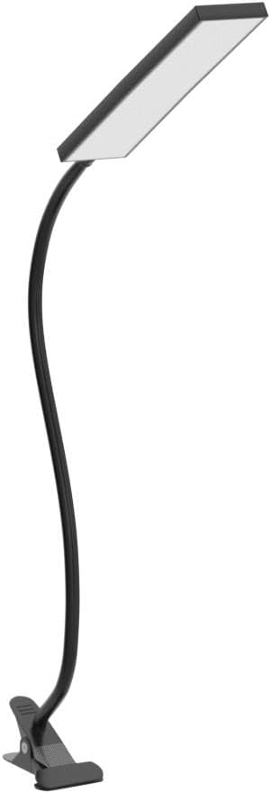 Vansuny Clip on Light LED Desk Lamp with Eye-Caring LED Light and Metal Clip, 11 Level Brightness 3 Color Modes, Power by USB Port 5W Flexible Gooseneck Reading Lamp for Home and Office (5W, Black)