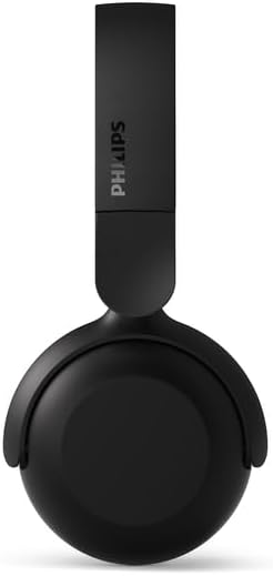 PHILIPS H2209 Wireless Headphones,On-Ear Bluetooth Headphones, Dynamic Bass, Sound Signature,Clear Call,25H Battery Life,Fast Charging,Soft Ear Cups,Bluetooth 5.4,Compact Design,Light,Matte Black