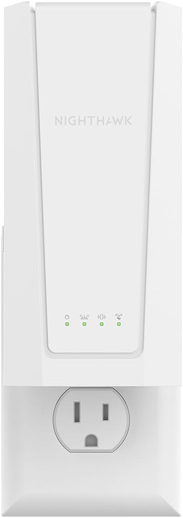 NETGEAR WiFi 7 Range Extender (EXS25) – BE5000 Dual-Band Wireless Signal Booster & Repeater (up to 5 Gbps Speed) - Add up to 1,500 sq. ft., 45 Devices - WPA3 Security, Smart Roaming
