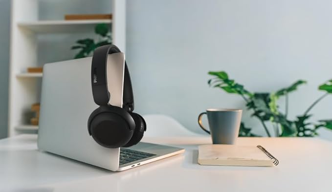 PHILIPS H2209 Wireless Headphones,On-Ear Bluetooth Headphones, Dynamic Bass, Sound Signature,Clear Call,25H Battery Life,Fast Charging,Soft Ear Cups,Bluetooth 5.4,Compact Design,Light,Matte Black