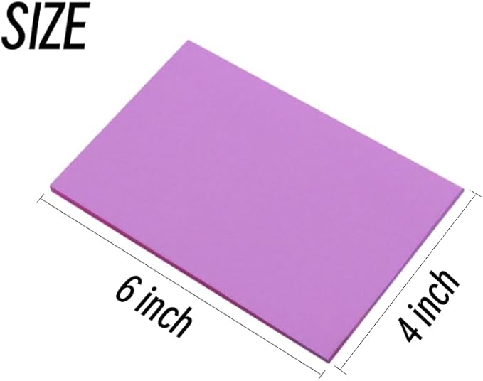 Early Buy Sticky Notes 6 Bright Color 6 Pads Self-Stick Notes 4 in x 6 in, 45 Sheets/Pad