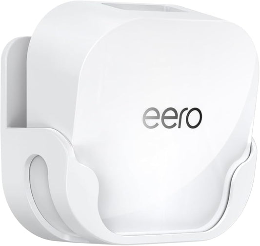 QUIDDITY eero 7 Wall Mount Bracket – Compatible with eero WiFi 7 Mesh Router and Extender, Space-Saving Holder for eero 7 WiFi Extender with Cable Management – White (1 Pack)