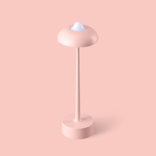 DAWALIGHT LED Rechargeable Table lamp,5200mAh Battery Operated lamp 3 Color Stepless Dimming Cordless Desk Lamp Rechargeable Portable Touch Lamp,Kids Light Night Light for Bedroom,Restaurant,Pink