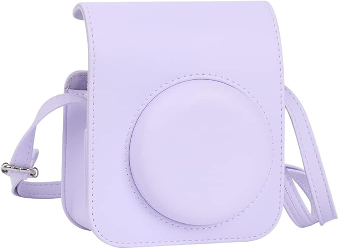 Fujifilm Instax Mini 12 Instant Film Camera Lilac Purple, Fujifilm Instax Mini Twin Pack Instant Film 20 Sheets, Case, Accessory Bundle