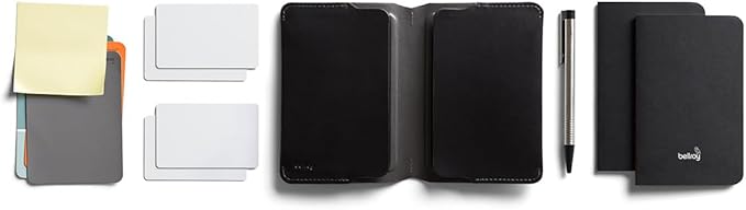 Bellroy Notebook Cover (Leather Folio for Notebook) - Black
