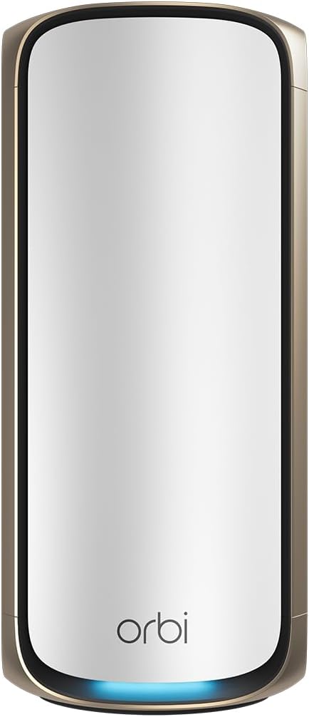NETGEAR Orbi 970 Series (RBE970) Quad-Band WiFi 7 Mesh Add-on Satellite - Works with Existing 970 Series (973/972/971S), Security Features, Covers up to 3,300 sq. ft., BE27000 802.11be