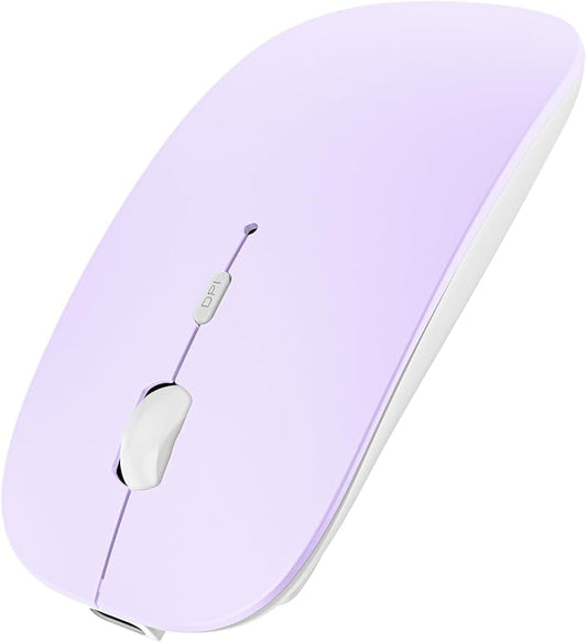 SUNGI Bluetooth Mouse,Rechargeable Wireless Mice for MacBook Pro/MacBook Air,Bluetooth Wireless Mouse for Laptop/PC/Mac/iPad pro/Computer,Purple
