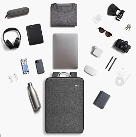 ZINZ Slim & Expandable Laptop Backpack Water Resistant Travel Backpack Compatible with MacBook Air/Pro 13-14 inch XPS 13 Surface 13.5" and Most 13-14 inch NoteBooks,G01BK01