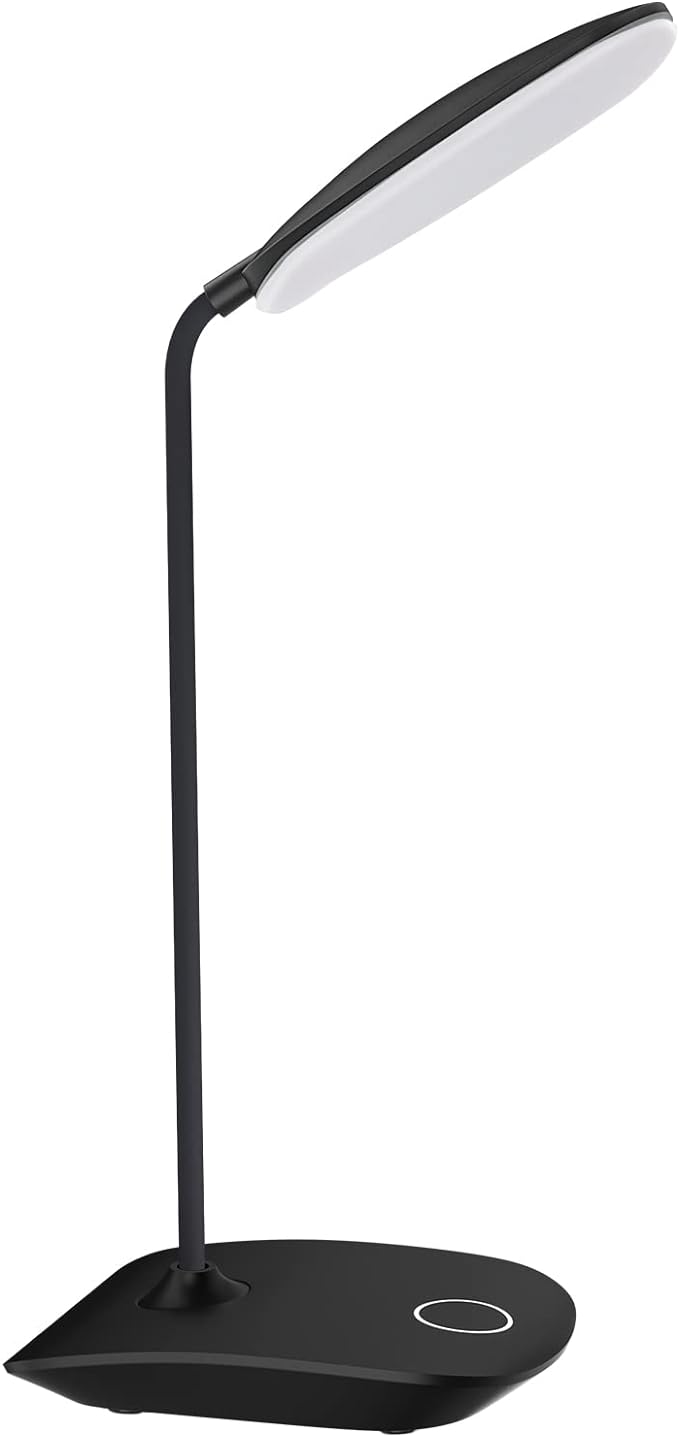 DEEPLITE LED Desk Lamp with Flexible Gooseneck 3 Level Brightness, Battery Operated Table Lamp 5W Touch Control, Compact Portable lamp for Dorm Study Office Bedroom, Eye-Caring and Energy Saving