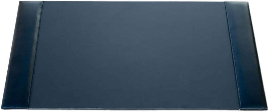 Dacasso Bonded Pad with Side Rails Luxury Leather Desk Blotter for Writing, 30 x 18, Black
