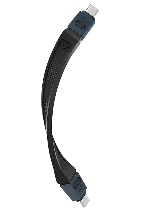 Duttek 80Gbps Short USB C Cable 5inch [ 240W PD,16K/8K@60Hz Video, 120Gbps Bandwidth Boost] Thunderbolt 4 Cable Compatible with iPhone 16, MacBook, Thunderbolt 5, SSD, MacBook,USB 4 Grey