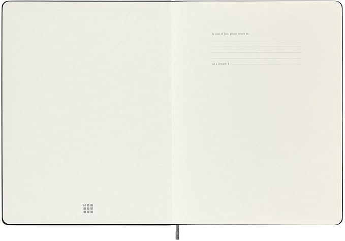 Moleskine Smart Notebook, Smart Writing System, Digital Notepad with Hard Cover, Ruled Pages and Elastic Closure, Size Extra Large 19 x 25 cm, Colour Black