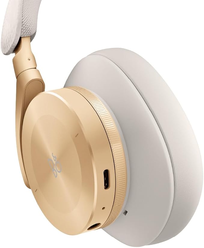 Bang & Olufsen Beoplay H95 Premium Comfortable Wireless Active Noise Cancelling (ANC) Over-Ear Headphones with Protective Carrying Case, Gold Tone