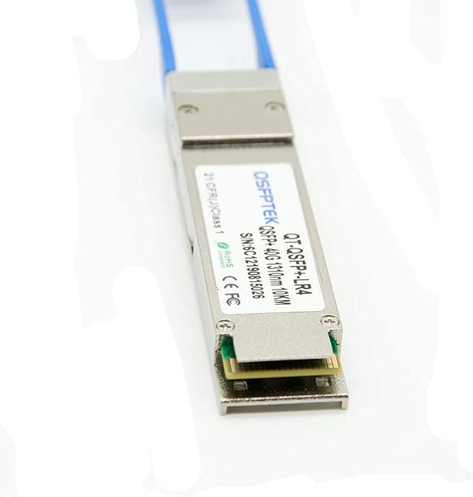 QSFPTEK 40G QSFP+ Module LC Single-Mode Transceiver 40GBASE-LR4 for Juniper Networks QSFPP-40GBASE-LR4/EX-QSFP-40GE-LR4, 4 CWDM Lanes, 10km, with DDM
