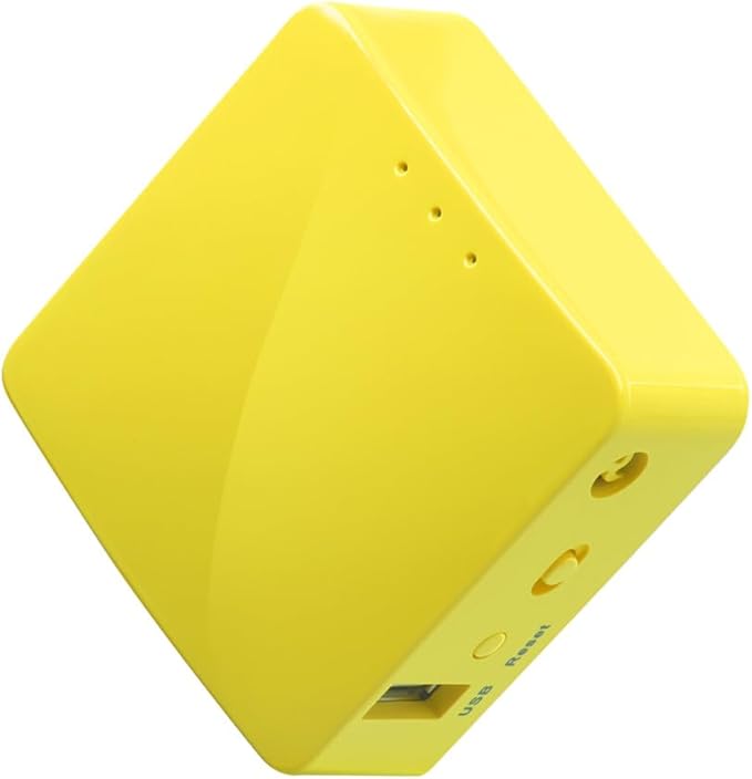 GL.iNet GL-MT300N-V2 (Mango) Portable Mini Travel Wireless Pocket VPN WiFi Router - 2X Ethernet Ports | USB 2.0 | OpenWrt | OpenVPN/Wireguard for Public & Hotel Wi-Fi | Easy to Set up via Admin Panel