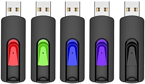 RAOYI 5 Pack 32GB USB Flash Drive, USB 2.0 Memory Stick Thumb Drives Jump Drive Pen Drive for PC Laptop Computer - 32G Multipack