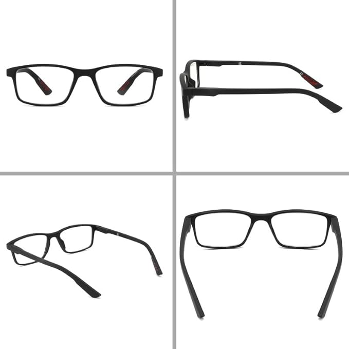 4 packs of blue block reading glasses (male and female), computer reader, UV block glasses (1.25x)