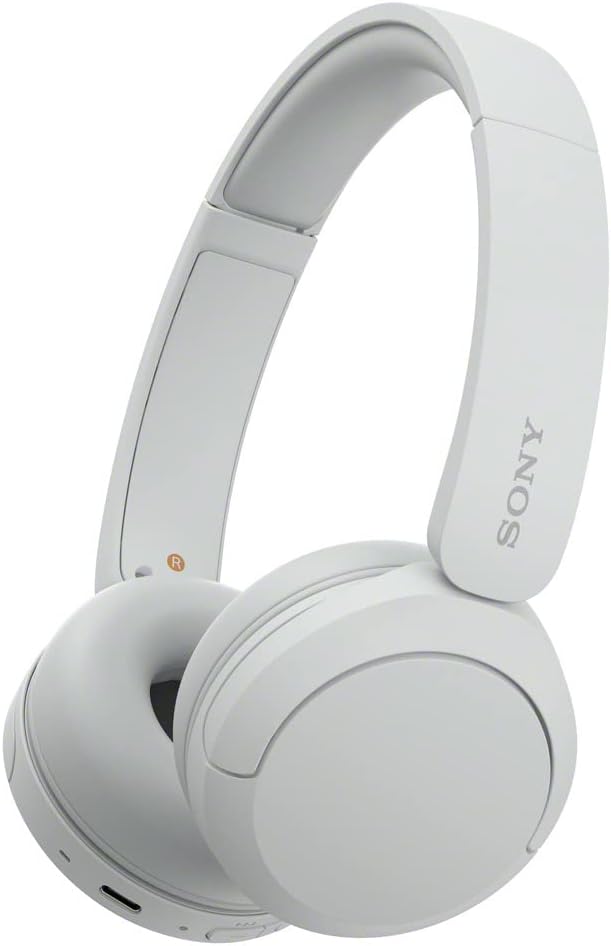 Sony WH-CH520 Wireless Headphones Bluetooth On-Ear Headset with Microphone and up to 50 Hours Battery Life with Quick Charging, White