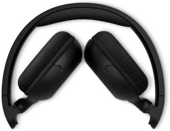PHILIPS H2209 Wireless Headphones,On-Ear Bluetooth Headphones, Dynamic Bass, Sound Signature,Clear Call,25H Battery Life,Fast Charging,Soft Ear Cups,Bluetooth 5.4,Compact Design,Light,Matte Black
