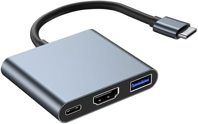 USB C to HDMI Multiport Adapter Hub with 5Gbps USB 3.0, 4K HDMI & 100W PD - Thunderbolt Compatible for Ipad/MacBook Pro/Air/Switch and More