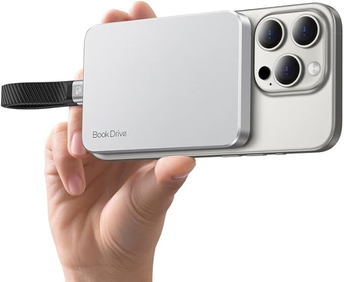 ORICO BookDrive 2TB Magnetic External SSD with PD 100W Charging for Labtop & USB-C Smartphone - Magsafe Portable Solid State Drive, 1000MB/s for USB 3.2 Gen2 - P10Plus