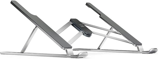 XPPen Drawing Tablet Stand for Desk,Silver Portable Holder for Graphics Tablet&Pen Display, Aluminum Computer Riser Compatible with 10 to 15.6 Inch Laptops and Drawing Tablets,Portable and Adjustable