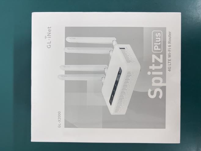 GL-X2000(Spitz Plus) Cellular Gateway 4G LTE Router for Home, RV, Road trips, Offices, CAT 12, Wifi 6 Router, Detachable Antennas, Dual-SIM, T-Mobile & AT&T IoT Certified, OpenVPN, WireGuard (NA Only)
