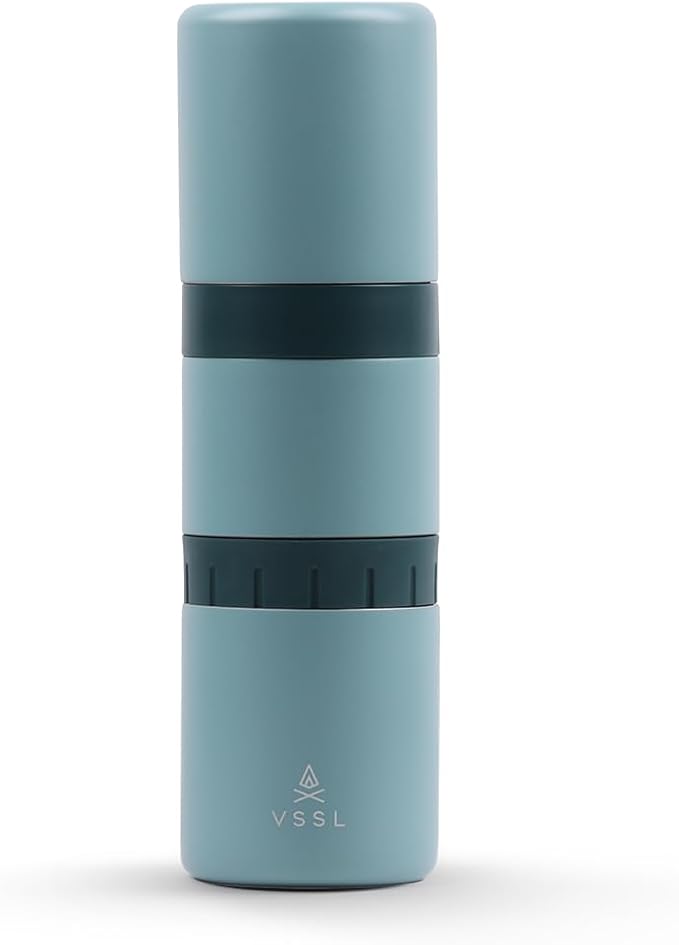 Nest Pour Over Coffee Kit | Coffee Maker for Camping | All-In-One Travel Pour Over | Transportable Dripper, Two 10oz Stainless Steel Travel Mugs | Compact Storage & Adventure Ready | Everglade