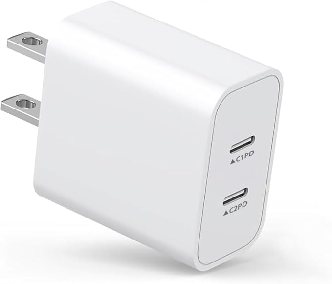 iPhone 17 Fast Charger Block,2in1 Dual Port USB C Power Delivery Charger Fast Chargers Wall Type C Chargers Plug Adapter Compatible iPhone 17/17 Pro/17 Pro Max/16 Plus/16/15/14/13/12 Pro Max/11
