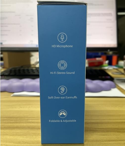 USB C Headphones Wired, Over Ear USB C Wired Headphones with Microphone, Volume Control, HD Stereo Sound, Foldable USB Type C Headphones for Adult/Teens/Chromebook/Laptop/Computer/iPhone,White