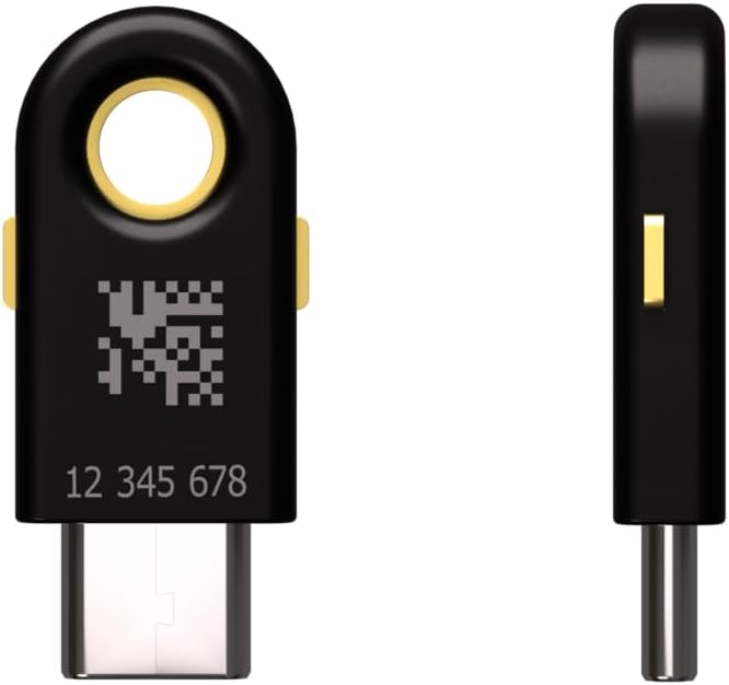 Yubico YubiKey 5C - Two Factor Authentication USB Security Key, Fits USB-C Ports - Protect Your Online Accounts with More Than a Password, FIDO Certified