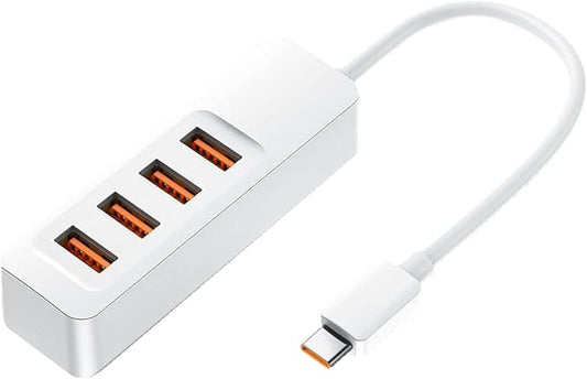 Hub USB C, USB tipo C a USB 3.0 Hub con 4 puertos USB 3.0, concentrador de transmisión de datos 5Gbps, Compatible con MacBook Pro, iPad Pro, MacBook Air, Dell XPS, Surface Book, etc. (100)