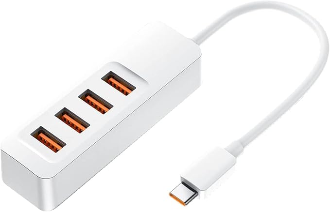 Hub USB C, USB tipo C a USB 3.0 Hub con 4 puertos USB 3.0, concentrador de transmisión de datos 5Gbps, Compatible con MacBook Pro, iPad Pro, MacBook Air, Dell XPS, Surface Book, etc. (1)